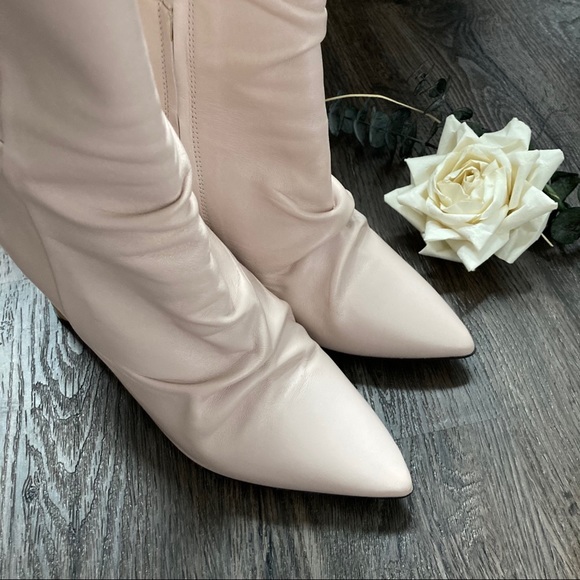 IRO Nazca Wooden Heel Leather Pointed Toe Boots 6 - Picture 6 of 12